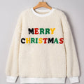 Ensley Christmas Embroidered Sherpa Pullover