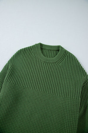 Julietta Mixed Textured Knitted Sweater