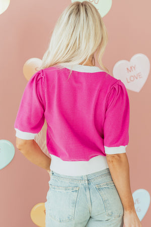 Isla Short Puff Sleeve Sweater