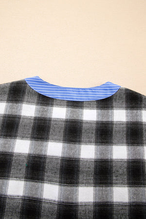 Ezra Half Placket Plaid Blouse