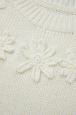 Rheakara Textured Puff Sleeve Sweater