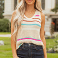 Lexi Stripe Textured Knit Sweater
