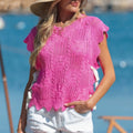 Ainara Trim Short Sleeve Sweater