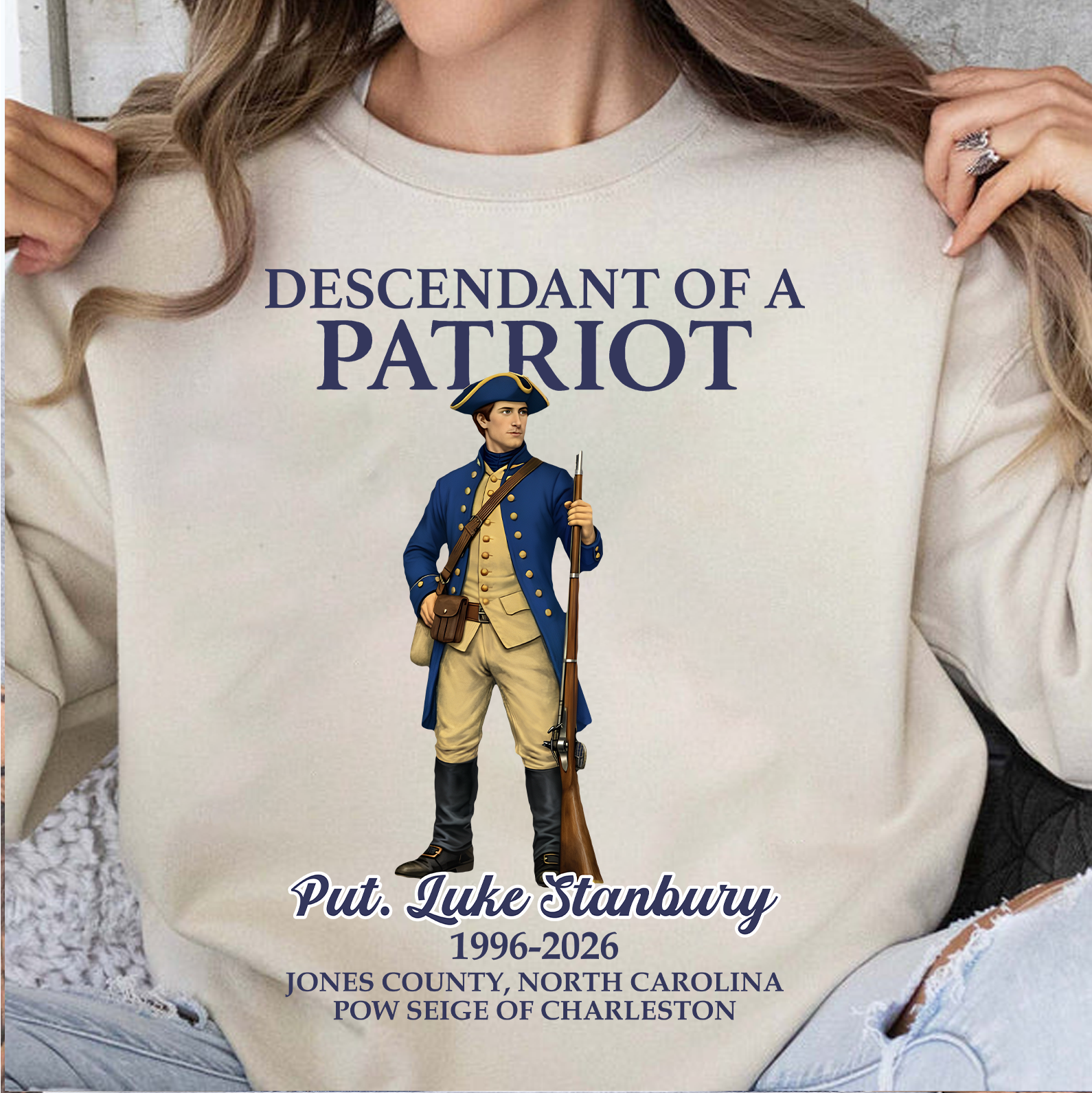 Custom Name Descendant Of A Patriot Bright Shirt | Personalized 250 Years USA Sweatshirt | Patriotic Tee 684471