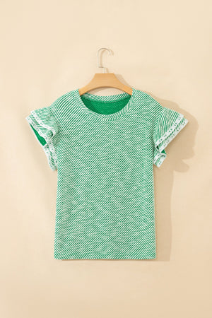 Elisabeth Ruffled Short Sleeve Blouse
