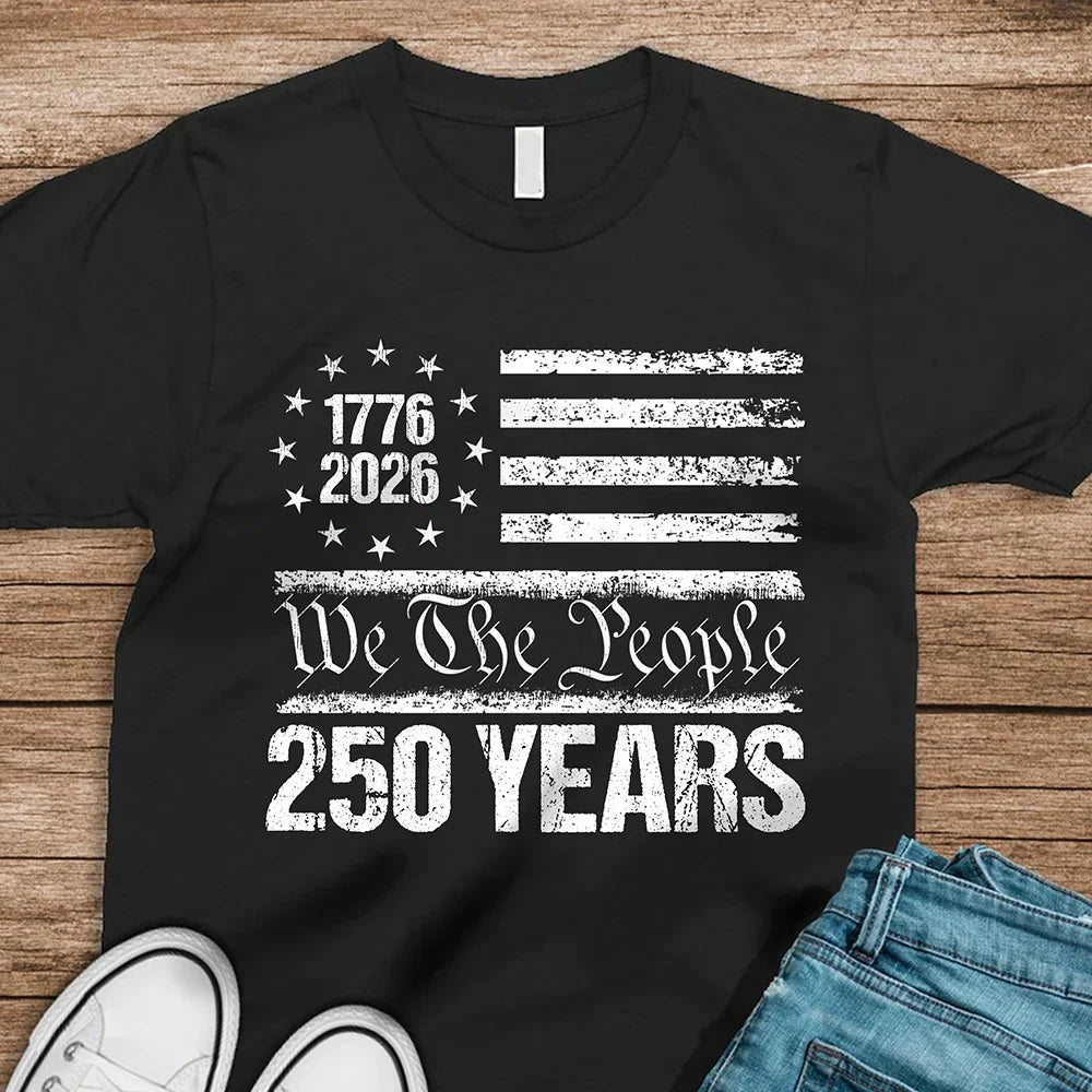 250 Years USA 250th Birthday 1776-2026 Eagle Flag Dark Shirt