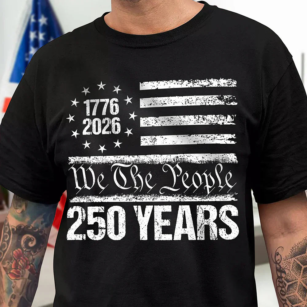 250 Years USA 250th Birthday 1776-2026 Eagle Flag Dark Shirt