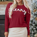 Jade Christmas Drop Shoulder Sweater