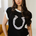 Evelynn Trim Short Sleeve Sweater