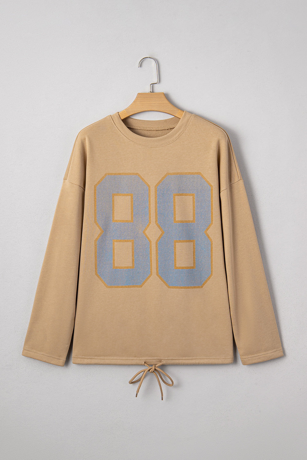 Macy Drawstring Hemline Oversize Long Sleeve Top