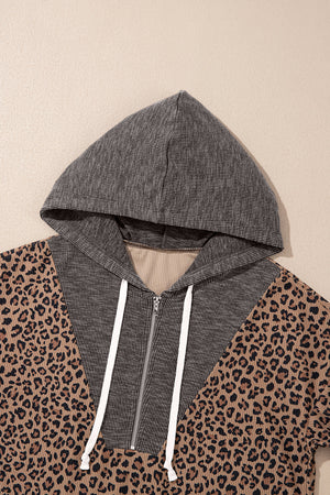 April Collar Zip Hooded Pullover