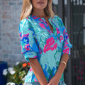 Ivanna Print Half Sleeve Blouse