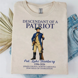 Custom Name Descendant Of A Patriot Bright Shirt | Personalized 250 Years USA Sweatshirt | Patriotic Tee 684471