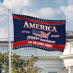 Custom Name 250th Anniversary USA House Flag HO82 901192