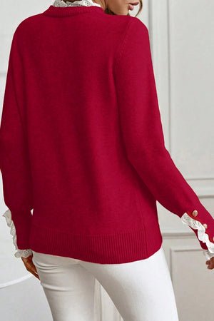 Brooklynn Patchwork Cuffs Loose Sweater