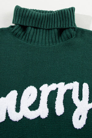 Belen Letter Embroidered High Sweater