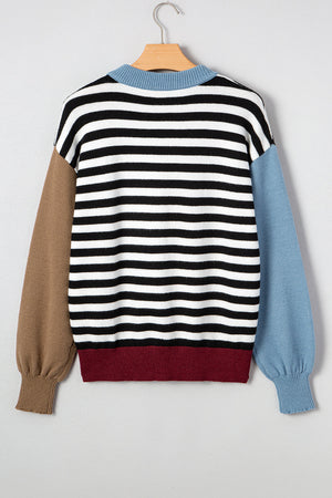 Julieta Colorblock Sleeve Chic Sweater