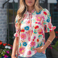Faith Short Puff Sleeve Blouse