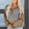 Myrabella Exposed Seam Half Pullover