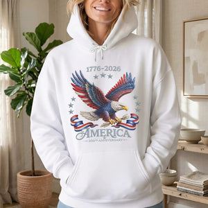 250th Anniversary America Patriotic T-Shirt, Bald Eagle American Flag