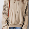Rheaissa Seam Ribbed Trim Sweatshirt