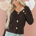 Kassidy Heart Metal Cardigan Sweater