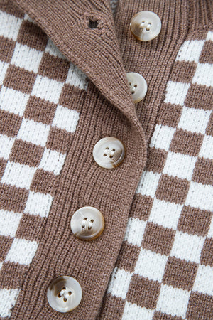 Mckinley Trim Checkerboard Knit Sweater