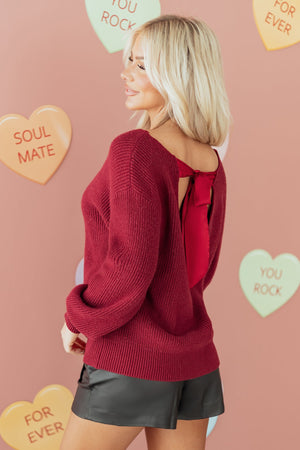 Rosalina Backless Drop Shoulder Sweater