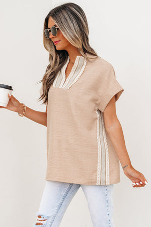 Jessica Rolled Short Sleeve Blouse
