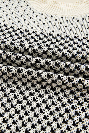 Kinley Pattern Lantern Sleeve Sweater