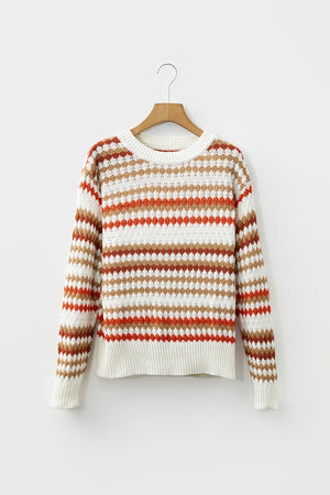 Jimena Patterned Drop Shoulder Sweater