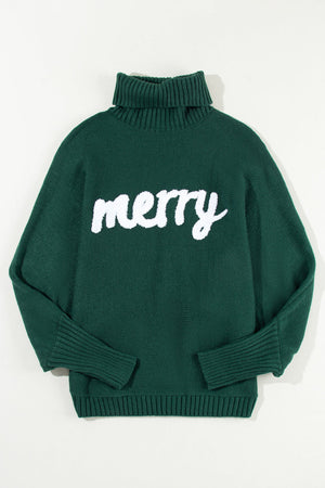 Belen Letter Embroidered High Sweater