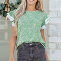 Elisabeth Ruffled Short Sleeve Blouse