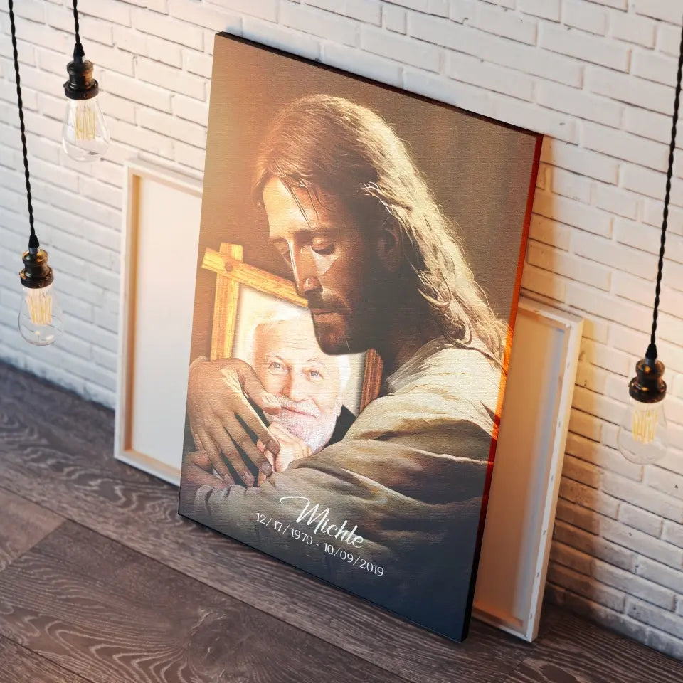 Personalized Canvas Prints, Custom Photo And Name, Memorial Gift, Mom Loss Gift, Dad Loss Gift Dem Canvas
