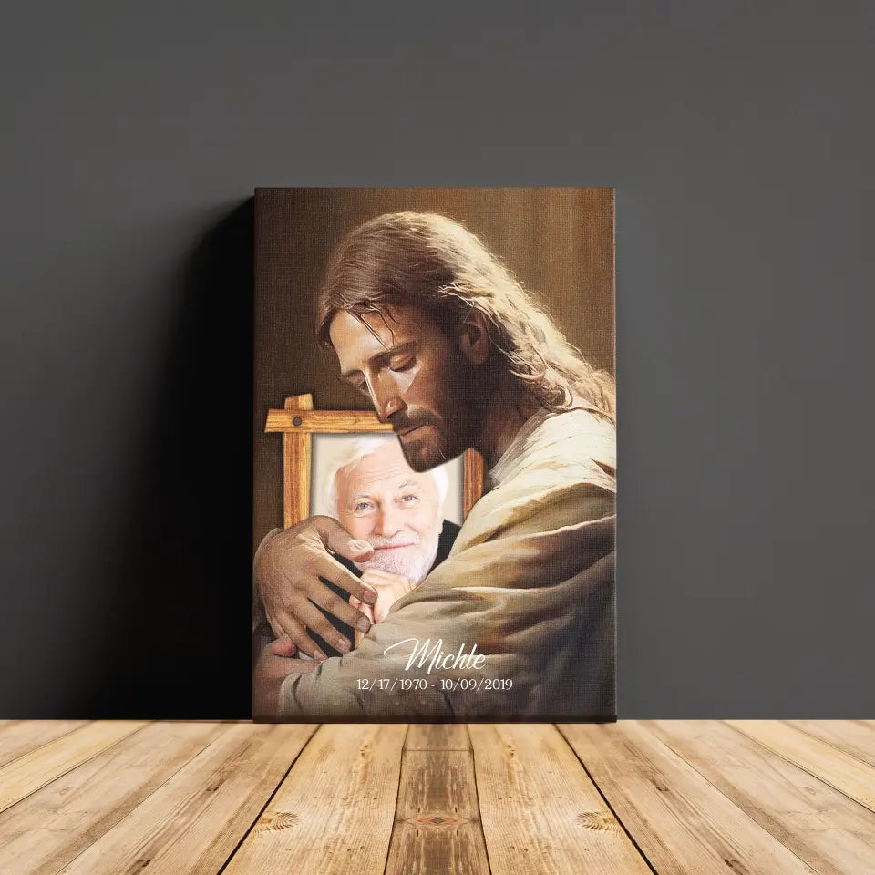 Personalized Canvas Prints, Custom Photo And Name, Memorial Gift, Mom Loss Gift, Dad Loss Gift Dem Canvas