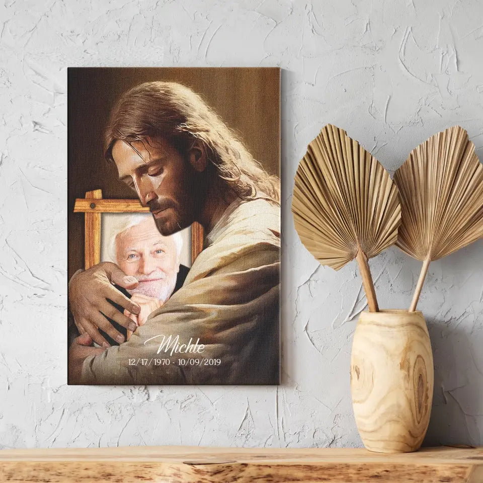 Personalized Canvas Prints, Custom Photo And Name, Memorial Gift, Mom Loss Gift, Dad Loss Gift Dem Canvas