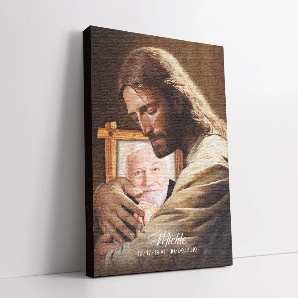 Personalized Canvas Prints, Custom Photo And Name, Memorial Gift, Mom Loss Gift, Dad Loss Gift Dem Canvas