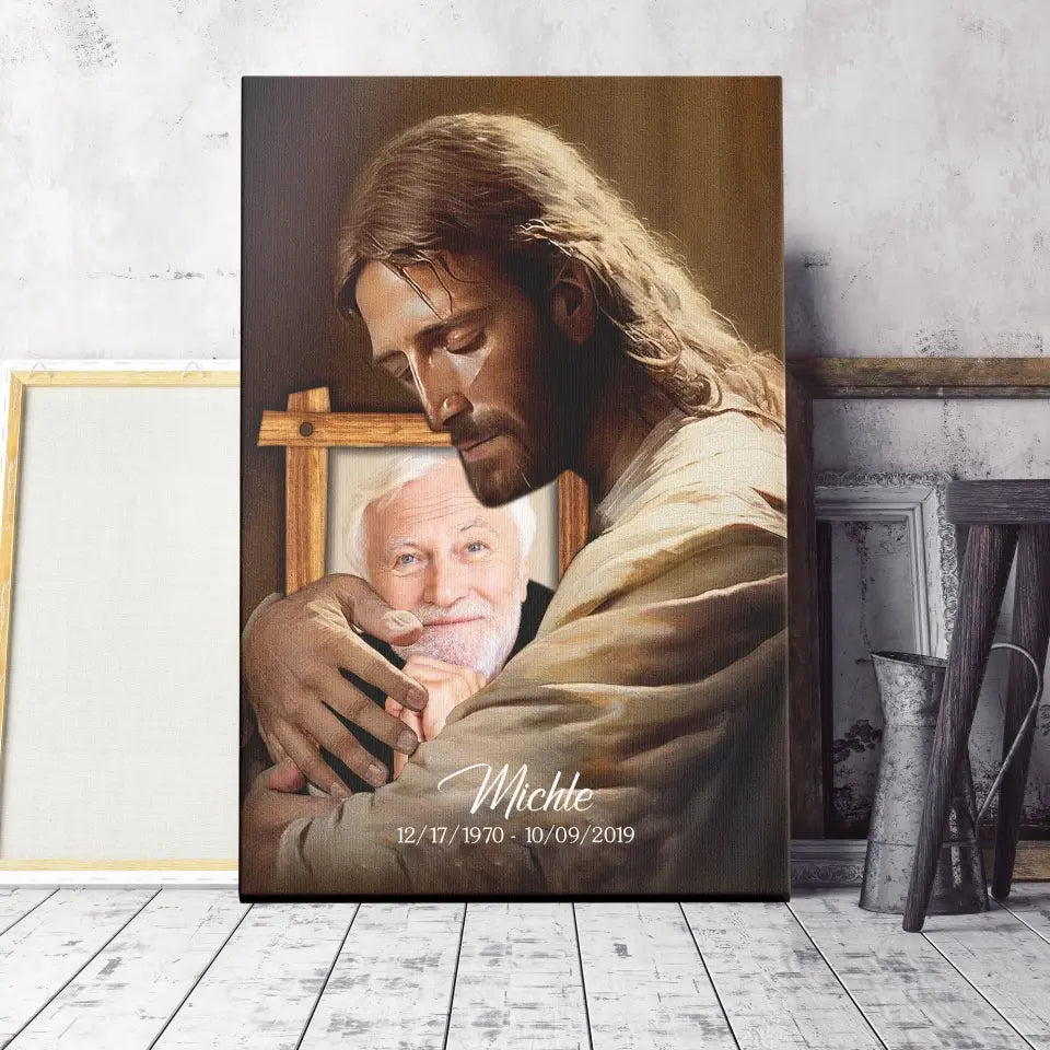 Personalized Canvas Prints, Custom Photo And Name, Memorial Gift, Mom Loss Gift, Dad Loss Gift Dem Canvas