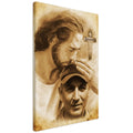 Personalized Canvas Prints, Custom Photo And Name, Sympathy Gifts, Memorial Gift, Safe In The Arms Of Jesus Cross With Thorns Dem Canvas