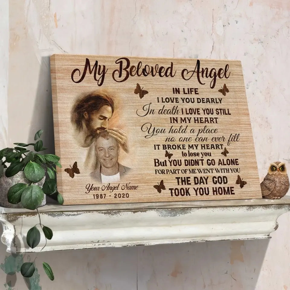 Personalized Photo Memorial Gifts My Beloved Angel Dem Canvas