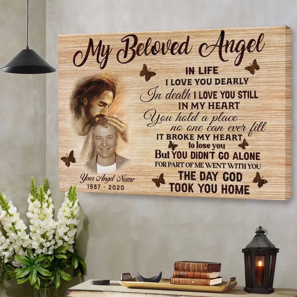 Personalized Photo Memorial Gifts My Beloved Angel Dem Canvas