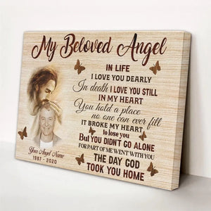 Personalized Photo Memorial Gifts My Beloved Angel Dem Canvas