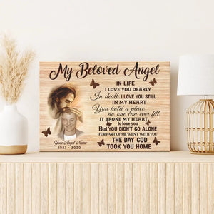 Personalized Photo Memorial Gifts My Beloved Angel Dem Canvas