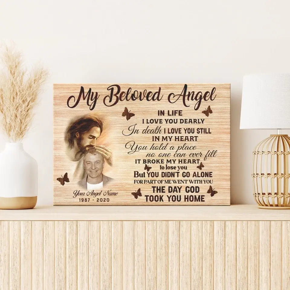 Personalized Photo Memorial Gifts My Beloved Angel Dem Canvas
