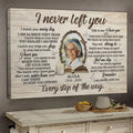 Personalized Canvas Prints, Custom Photo, Memorial Gifts, Sympathy Gifts, Candle Memorial I Never Left You Love Dem Canvas