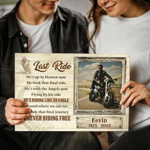 Personalized Canvas Prints, Custom Photo, Memorial Gifts, Sympathy Gifts, Loss Of Dad, Loss Of Brother, Biker Remembrance Last Ride Dem Canvas