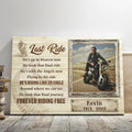 Personalized Canvas Prints, Custom Photo, Memorial Gifts, Sympathy Gifts, Loss Of Dad, Loss Of Brother, Biker Remembrance Last Ride Dem Canvas