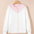 Promise Color Block Loose Long Sleeve Top
