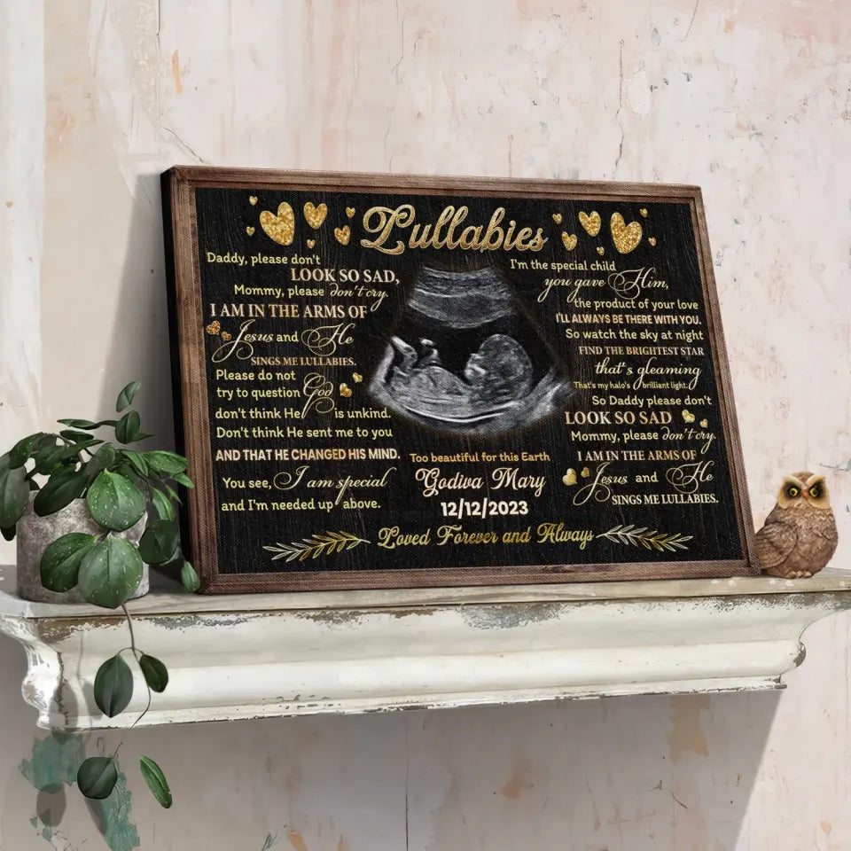 Memorial Canvas - Personalized Canvas Prints - Custom Photo, Gift For Loss Of Stillborn Infant Miscarriage Child