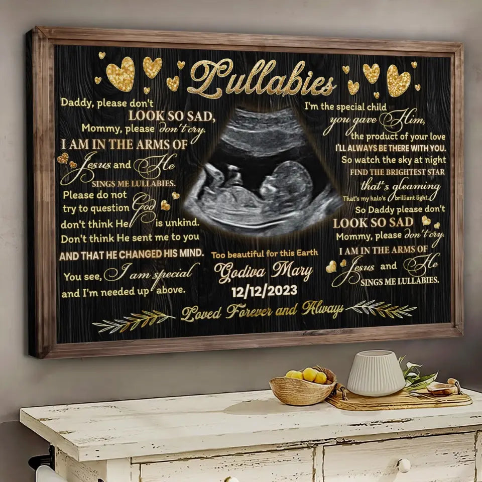 Memorial Canvas - Personalized Canvas Prints - Custom Photo, Gift For Loss Of Stillborn Infant Miscarriage Child